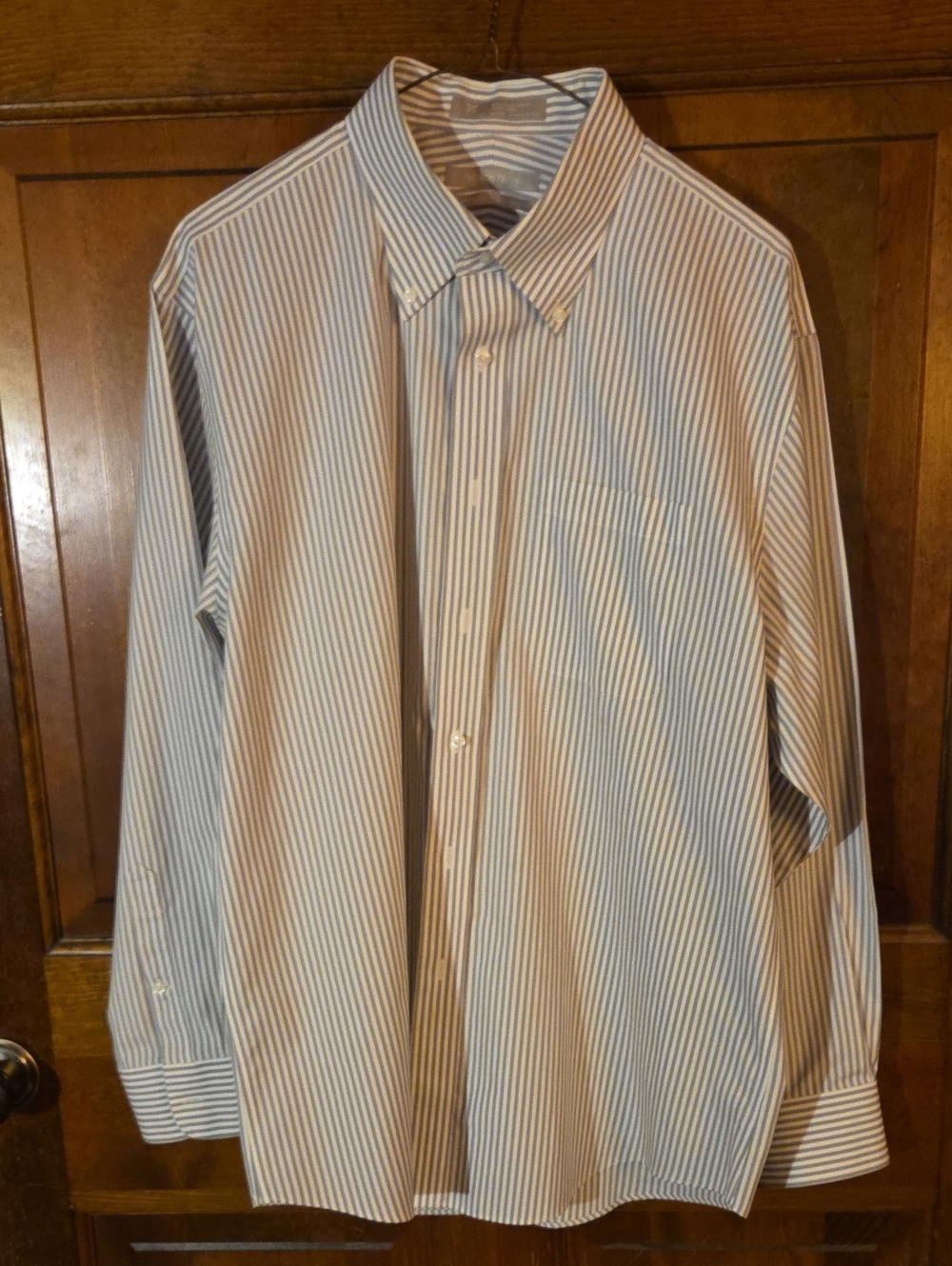 Nordstrom Men's Button-Down Stripe Shirt in Blue & White
